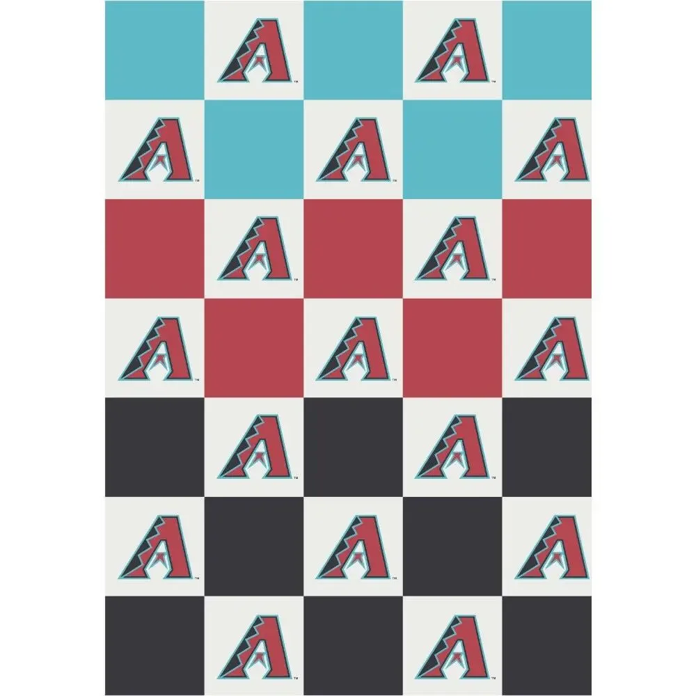 NEW The Styled Collection Arizona Diamondbacks MLB Buttery Ombre Check‎ Blanket